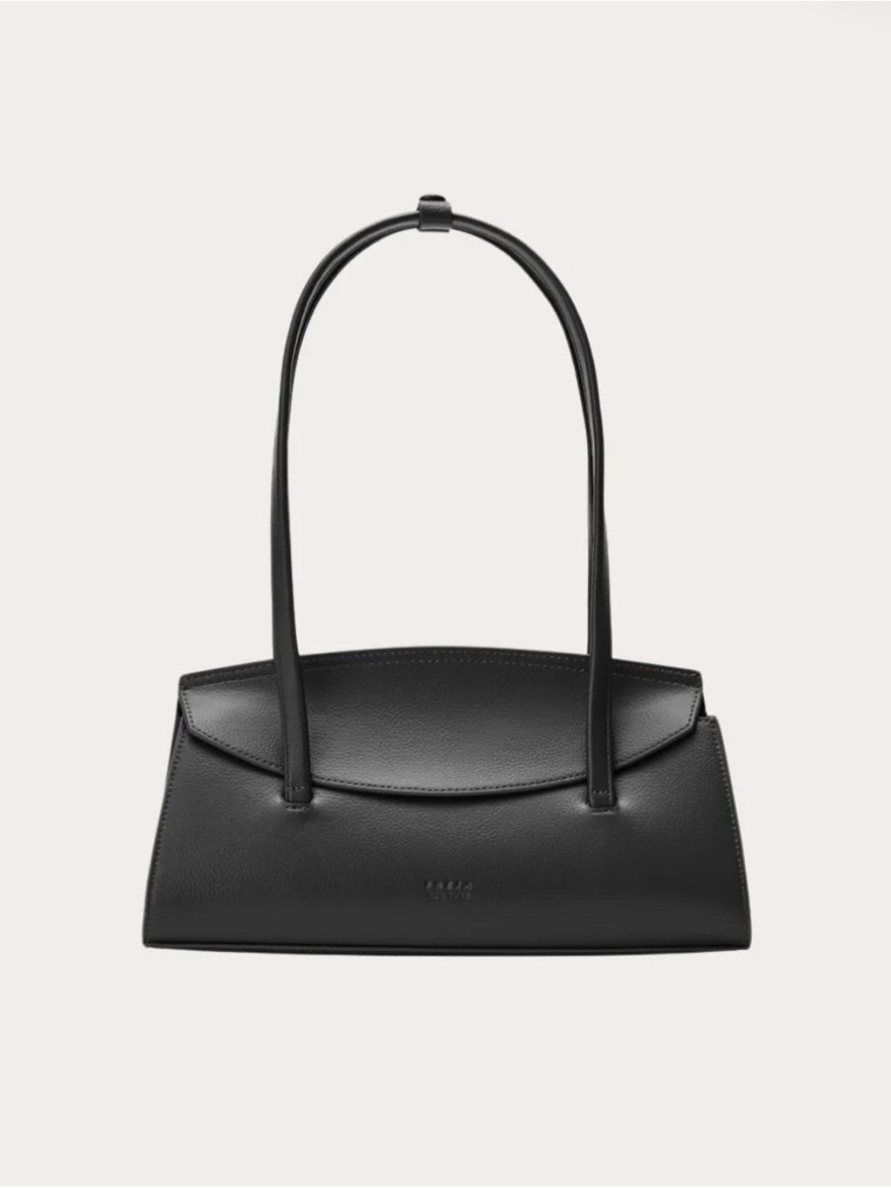 Caroline Black Leather Shoulder Bag